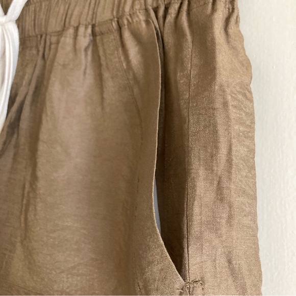 Brown Drawstring Fitted Shorts | Has Pockets | New No Tags - Picture 5 of 6